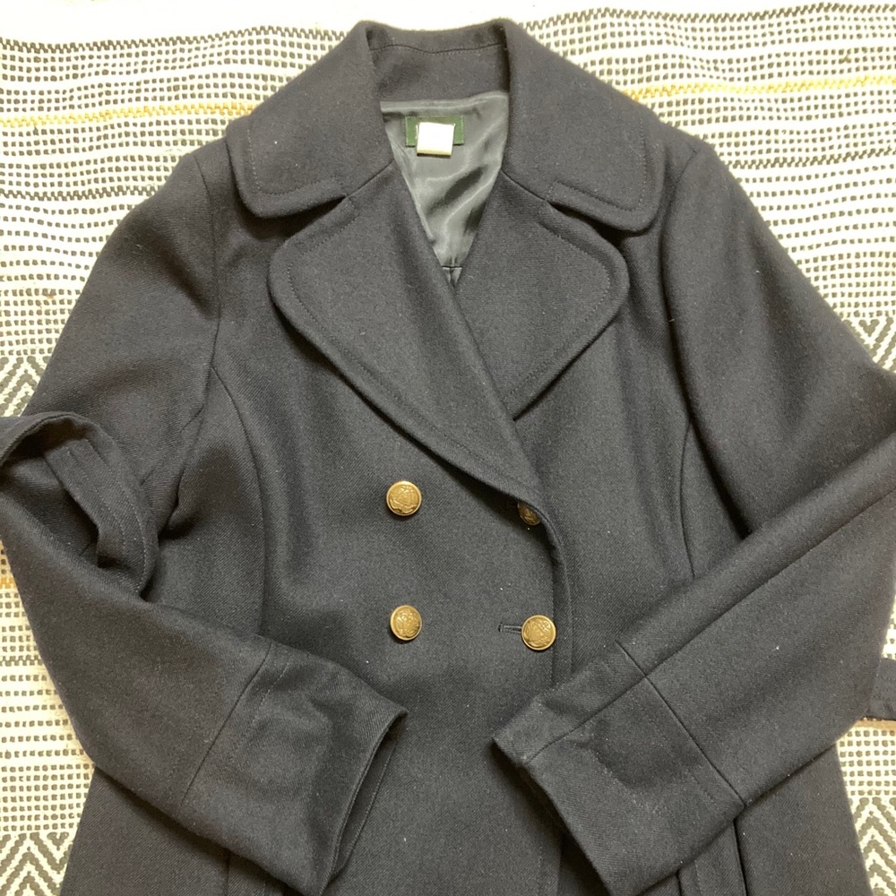 J.Crew Classic Navy Wool Coat
